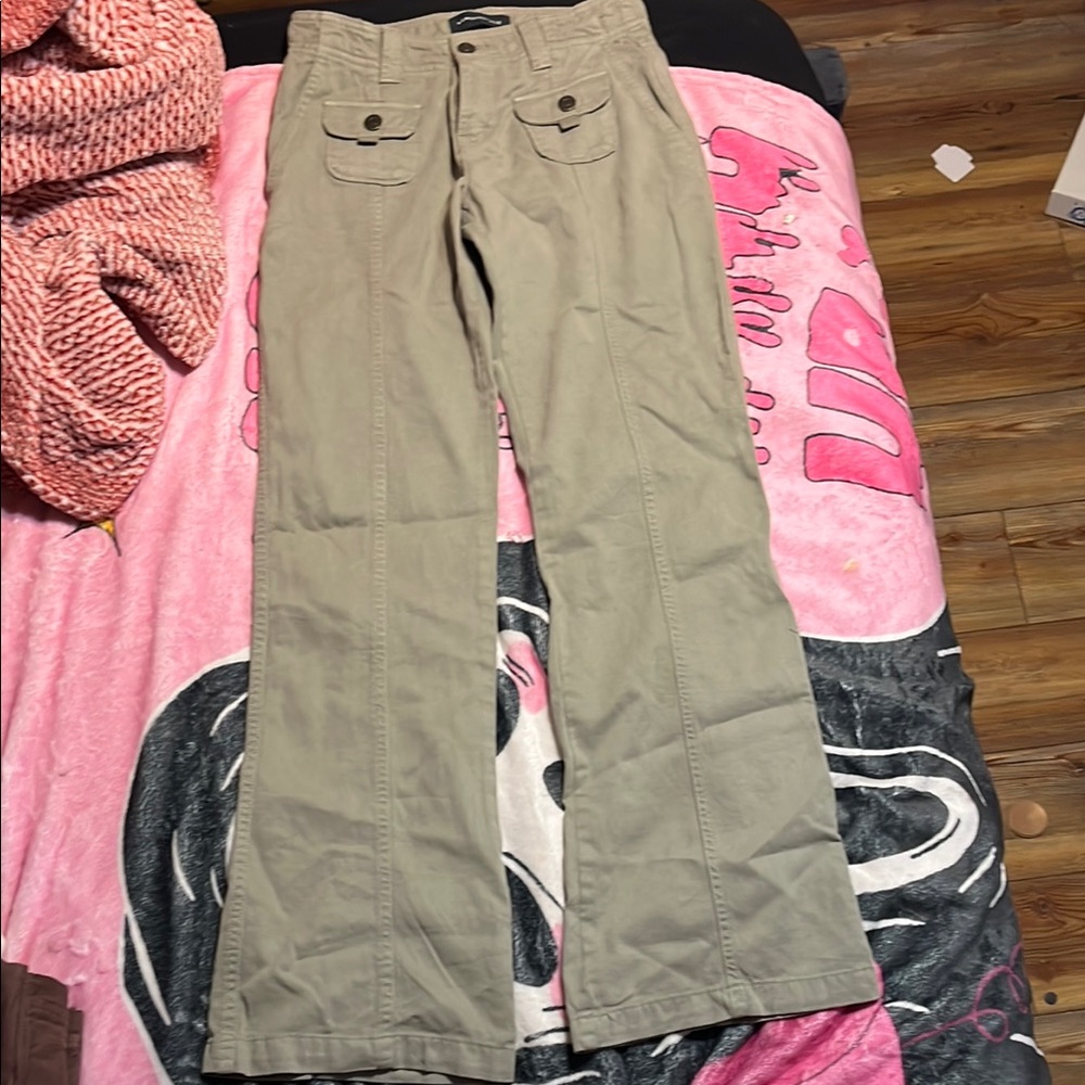 Aeropostale Women's Tan Flare Jeans
